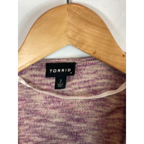 Torrid Space-Dye Cardigan Drape Front Sweater Size 2X - Picture 5 of 9